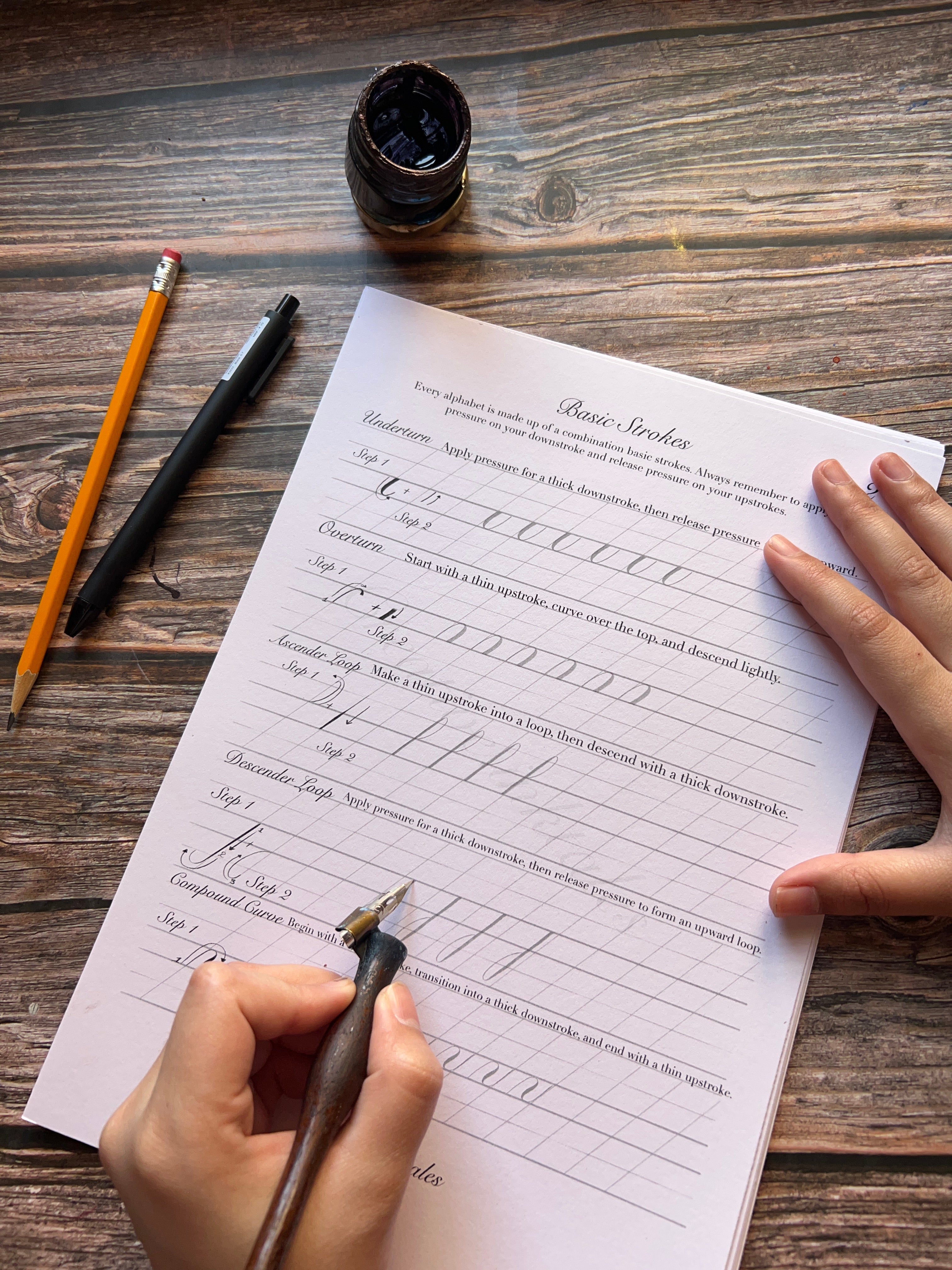Copperplate Calligraphy Worksheets