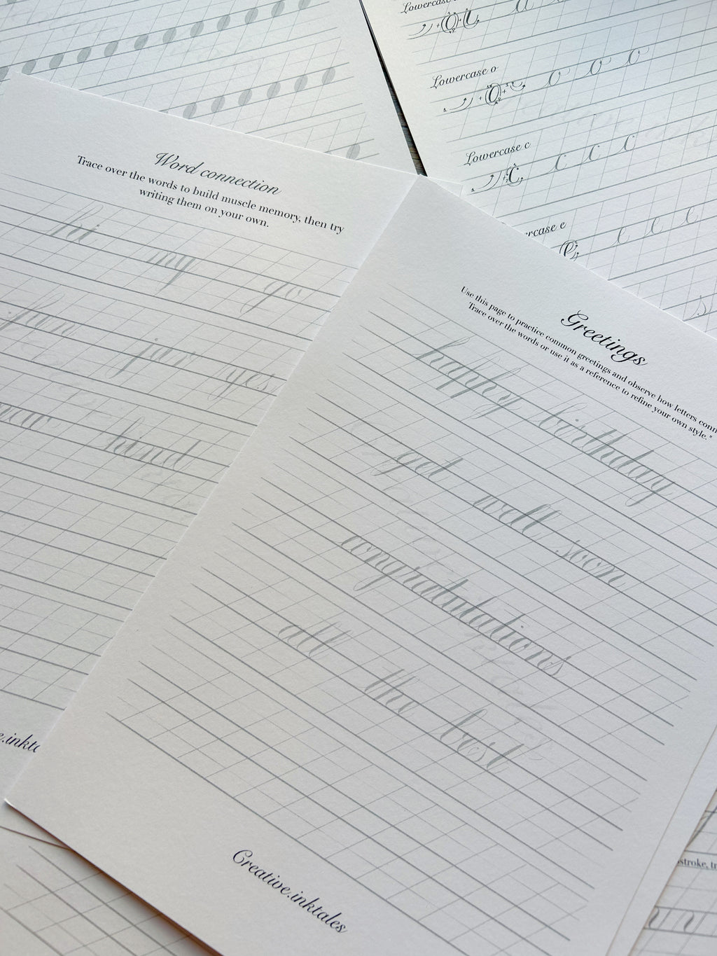 Copperplate Calligraphy Worksheets